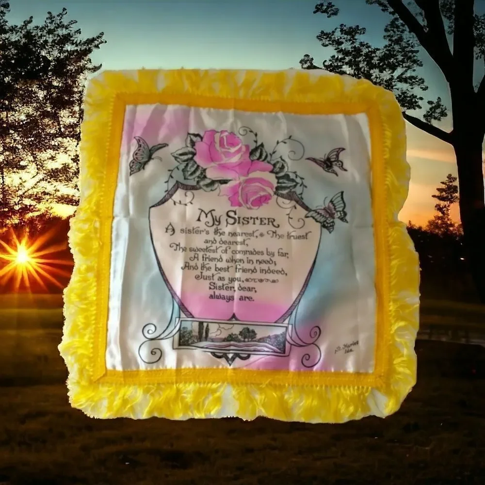 Military Satin Pillowcase Cover Vintage Home Front St Maries‎ Idaho US MY SISTER